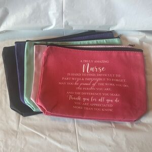 Inspirational Pink Cosmetic Bag for Nurses
